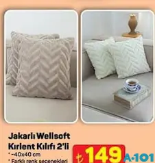 JAKARLI WELLSOFT KIRLENT KILIFI 2'Lİ 40X40 CM fiyat ve kampanya bilgisi